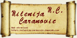 Milenija Caranović vizit kartica